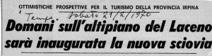 Articolo de "Il Tempo" 21/2/1970