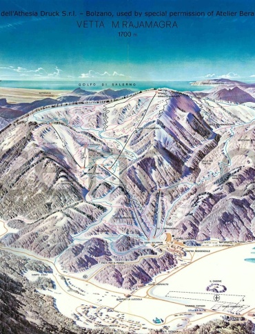 Quando venne H.C. Berann a Laceno: la cartina del Monte Rajamagra