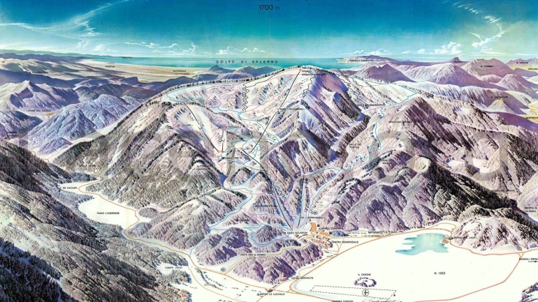 Quando venne H.C. Berann a Laceno: la cartina del Monte Rajamagra