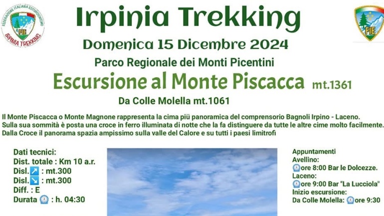 Escursione al Monte Piscacca – Irpinia Trekking 15 Dicembre 2024