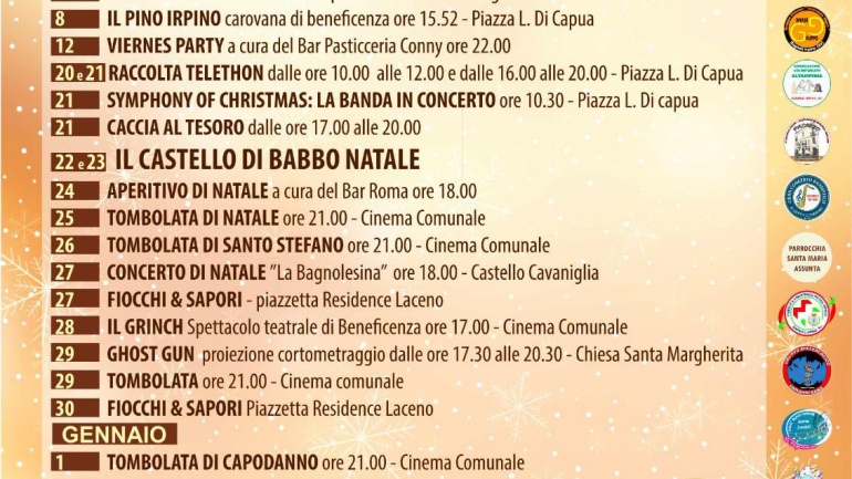 Natale a Bagnoli 2025, presentato il cartellone degli eventi natalizi