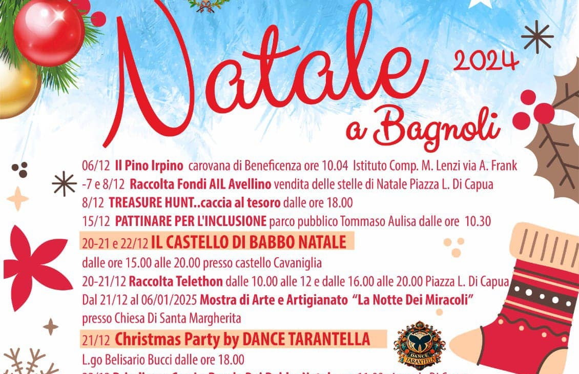 Natale a Bagnoli 2024, presentato il cartellone degli eventi natalizi